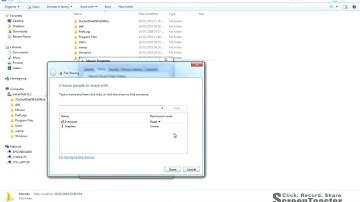 Setup Folder Sharing in Windows 7