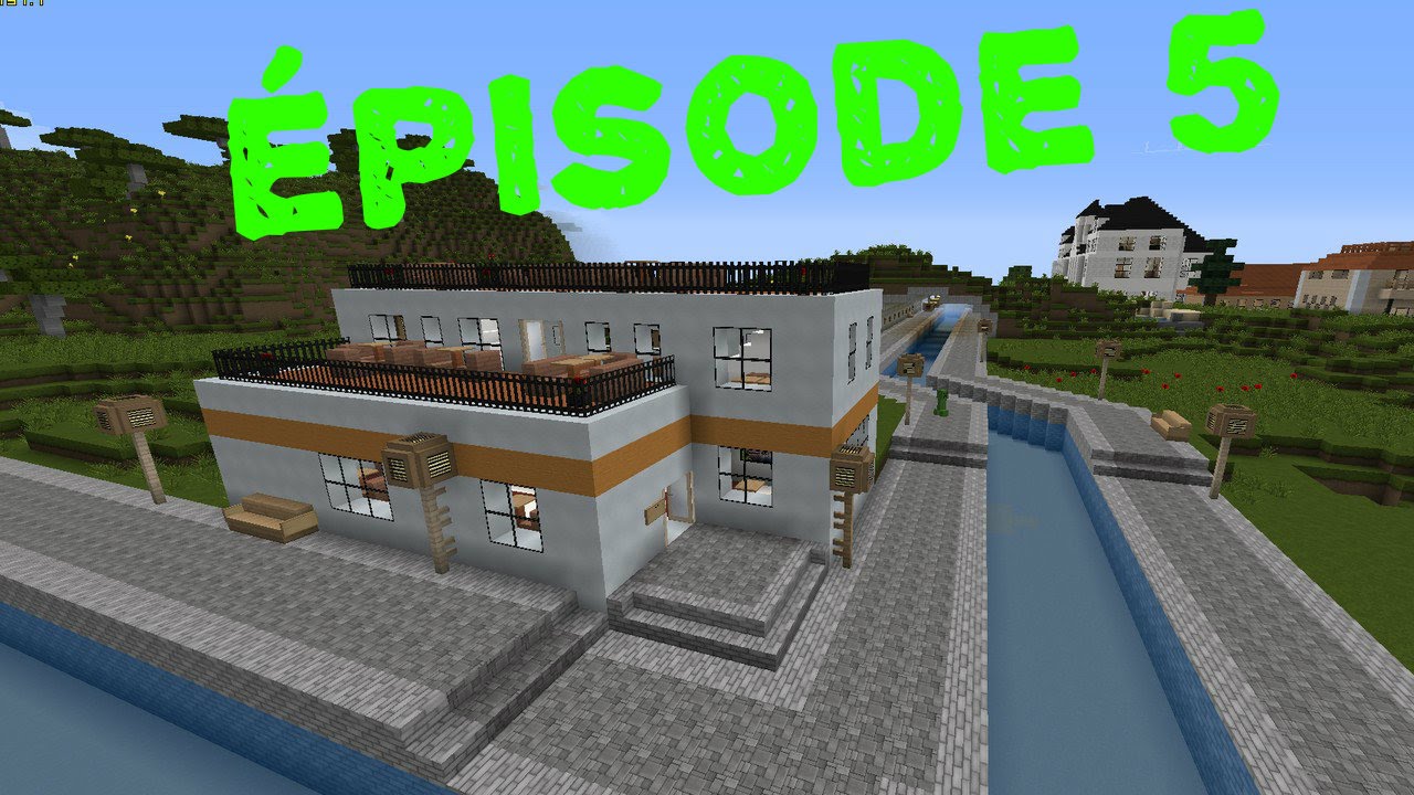 Minecraft --- Construction d'une ville #5 Cafétéria - YouTube
