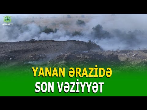 QUBADA ZİBİL POLİQONUNDA YANĞIN BAŞ VERİB
