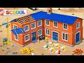 DIY Mini Tractor Builds a Huge 2-Story Brick School | Science Project