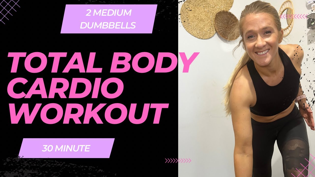 30 minute Total Body Hiit Cardio Workout | 2 Dumbbells Only | Sweaty ...