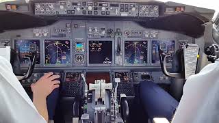 Full cockpit video incl pilot welcome the passengers, taxii and take off from Alicante AirPort