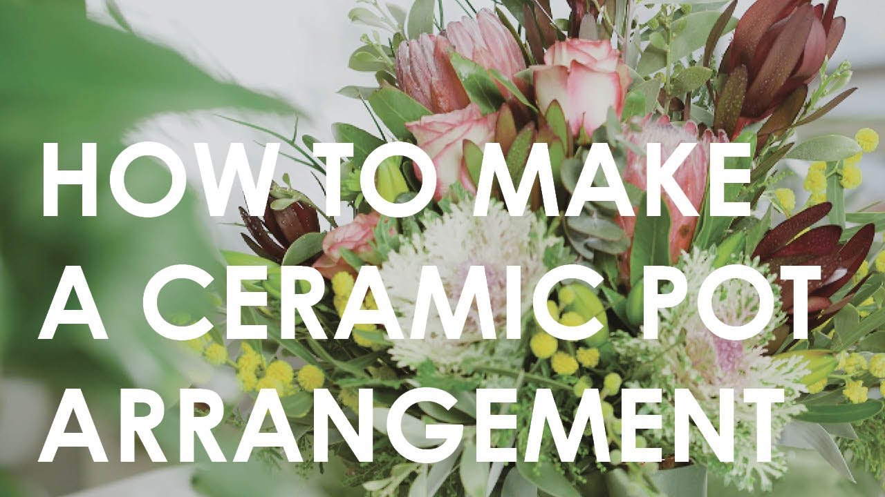 How to make a Ceramic Pot Arrangement | Floristry for Beginners - YouTube