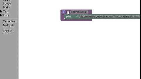 Blockly Method Block