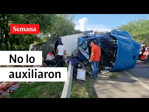 Tractocamión se volcó en el Valle y se le robaron la mercancía | Semana TV