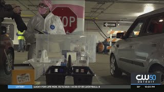 City Of Detroit Begins Mass COVID-19 Vaccinations For Eligible Residents At TCF Garage
