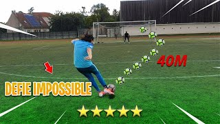 COUP FRANC 40 MÈTRE ! DEFI IMPOSSIBLE FOOTBALL