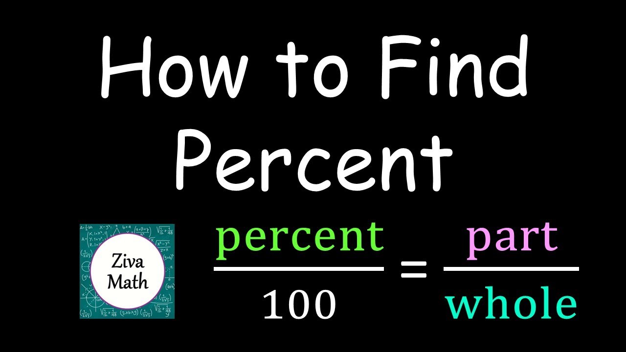 Нахождение процентов | Часть целое Проценты | Как решать задачи на проценты и пропорции | Ziva Math