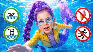 🧜‍♀️✨ Mermaid Learns Pool Safety Rules! 🌊 Magical Swimming Adventure