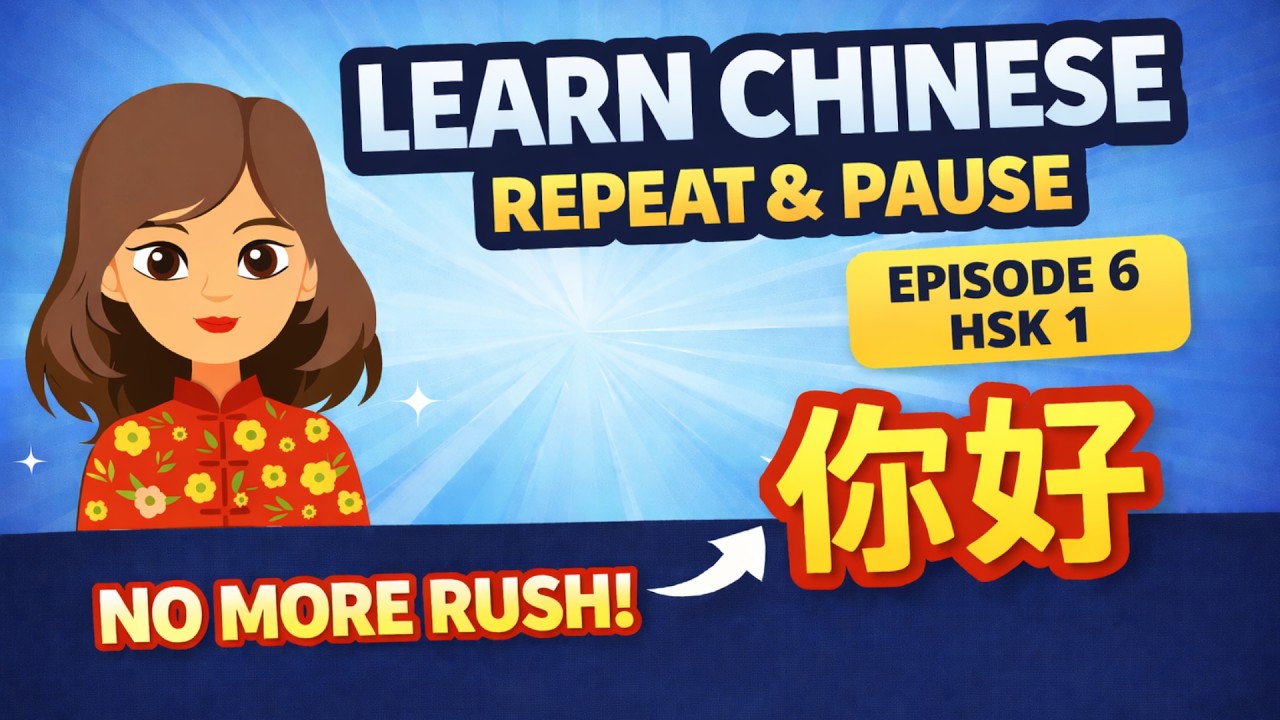 Learn Chinese (HSK 1) - Repeat and Pause | Episode 6