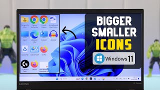 Windows 11: How To Change Desktop Icons Size! [Resize Bigger or Smaller] Change Icon Size Desktop