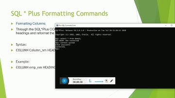 sql * plus formatting commands