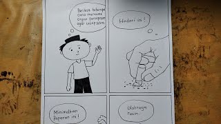 Cara Menggambar Ilustrasi Komik Tentang Kesehatan Organ Pernapasan Yang Simple