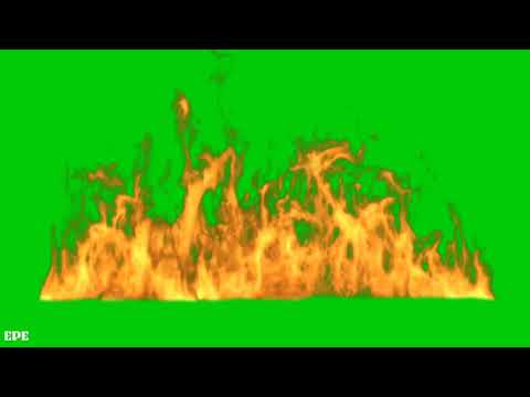 Fire burning green screen royalty free - YouTube