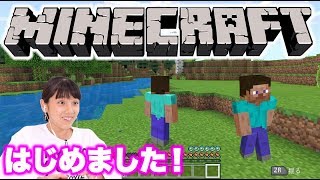 マインクラフトをはじめてプレイ！難しいなぁ