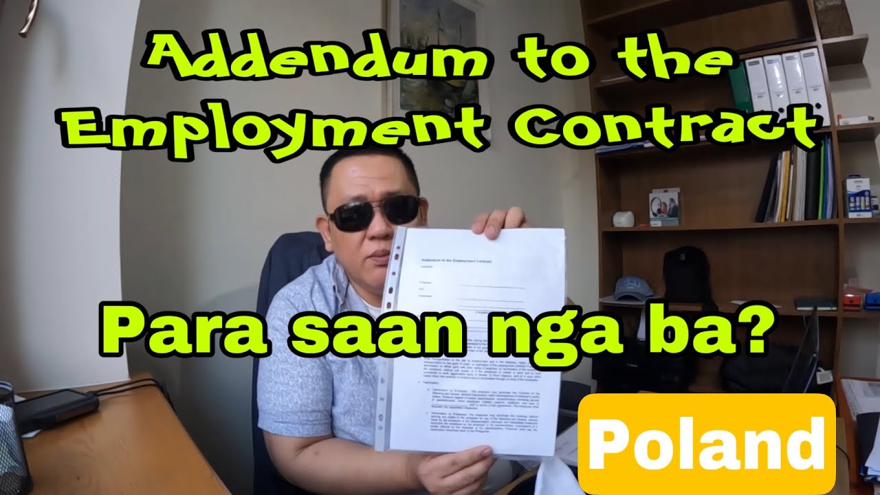 Addendum to the Employment Contract para saan nga ba?