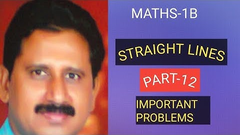 STRAIGHT LINES#INTERMEDIATE MATHEMATICS#MATHS-1B#IMPORTANT PROBLEMS@JV THE MENTOR.
