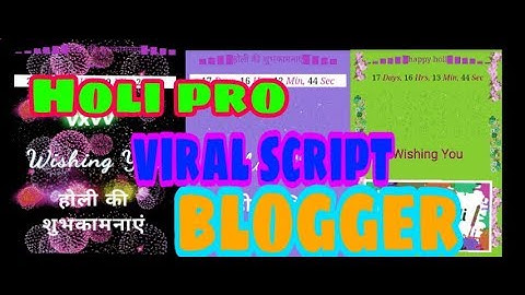 holi Wishing Script pro blogger free download whatsapp viral script