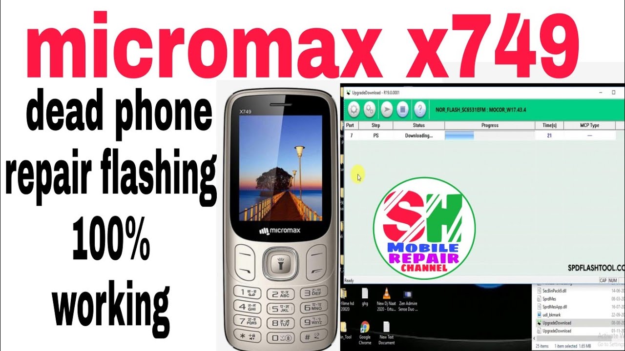 Micromax x749 dead phone repair flashing full working phone on 100% 
