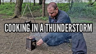 STEAK ON THE BUSHBOX XL STOVE incoming  ⛈️ 🌩  thunderstorm