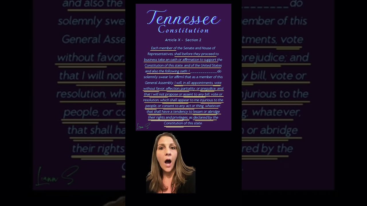 Tennessee Article 10 Section 2 The Oath Of Office 