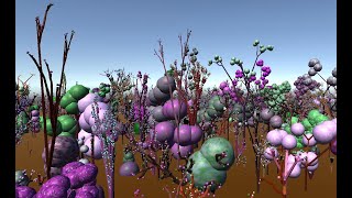 Unity (DOTS): Growing My Own Procedural Garden Using L-System 03 (300k entities)