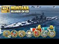 Battleship Montana: 4k base xp on map Islands of Ice - World of Warships