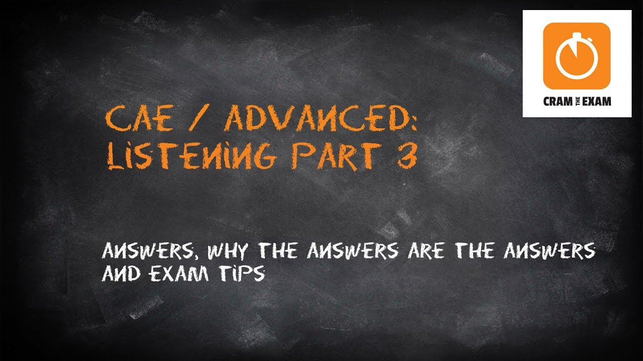CAE Advanced Listening Part 3 Multiple Choice engexam info YouTube