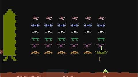 Atari 8 bit games game 1 space invaders
