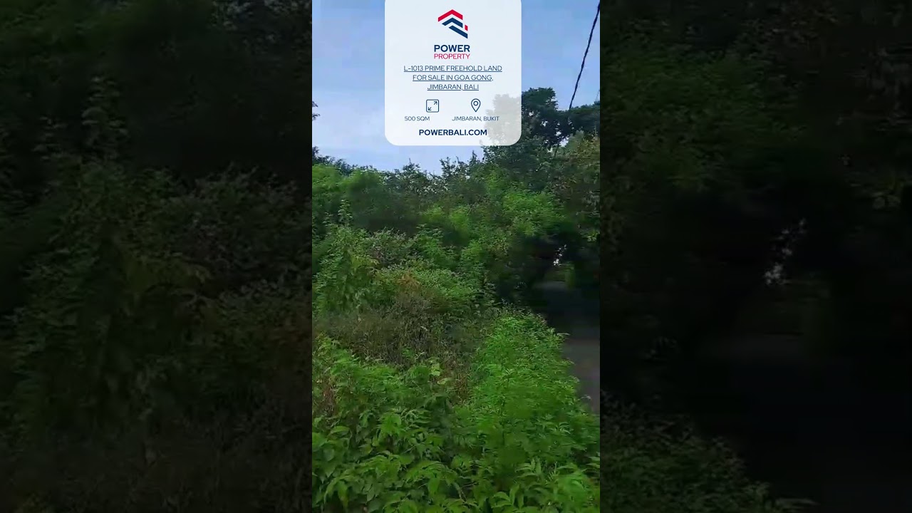 L-1013 Prime Freehold Land For Sale In Goa Gong, Jimbaran, Bali