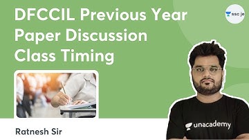 DFCCIL Previous Year Paper Discussion Class Timing by Ratnesh Sir   #shorts