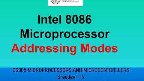 CS305 Module2 8086microprocessor Addressing Modes