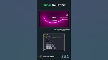cursor trail effect  #html #programmer #viralvideo