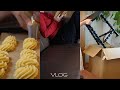 [VLOG]模様替え_アンティークショップから届いた椅子を開封/ H&M HOME購入品/スイートポテト作り 