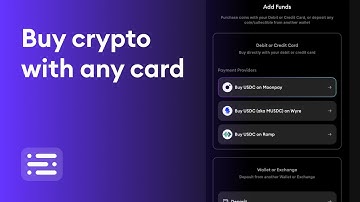 Buy crypto tokens in your wallet with debit card or credit card | Sequence Wallet payment providers