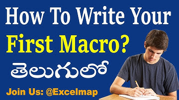 How to Write your First Macro in Excel Telugu || Excel Telugu Videos
