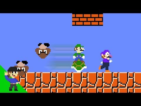 Luigi wins by doing absolutely nothing in Super Mario Bros.