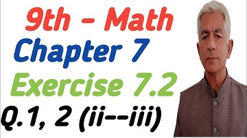 math 9 chapter 7 | exercise 7.2 Q.1,2 @KhalidMehmood-sp2ql