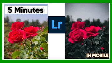 LIGHTROOM TUTORIAL : Moody Flower Editing || Dark Black|| Lightroom Mobile Editing ||ITZ VKD