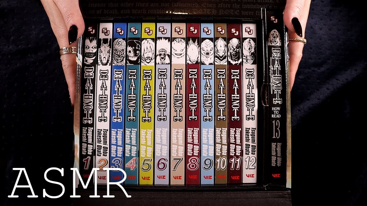 ASMR 💀 Deathnote 💀The  Complete Box Set Unboxing (🎧 soft spoken, tapping, tracing, scratching)