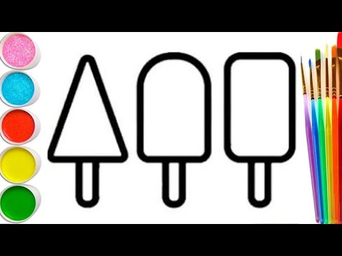 Bolalar uchun muzqaymoq rasm chizish / ICE CREAM FOR KIDS Drawing / МОРОЖЕНОЕ ДЛЯ ДЕТСКОГО рисов