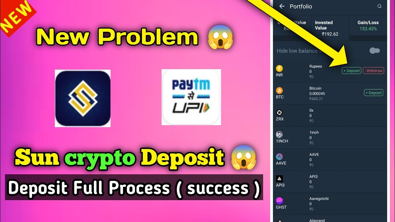 😱 Sun Crypto Deposit Problem Solved || New Offers Signup Rs 100 || Par Refer 100 || Boom 💥