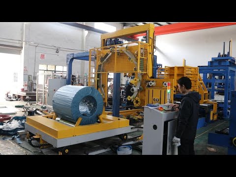 Steel wire coil wrapping machine - Wire coil packing solution