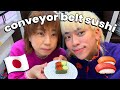 Eating CONVEYOR BELT SUSHI in JAPAN!!! | worldofmama