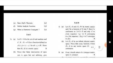 GJUS&T Bsc 6th smester real & complex analysis question paper