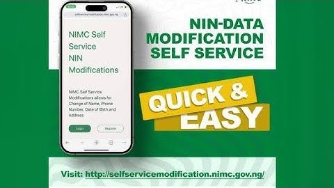 How to change: Name, Date of bith, Phone number and address on NIN using NIMC Self-service