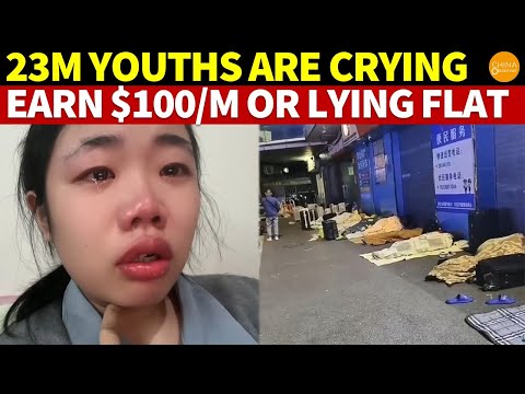 23 Million Chinese Youths Cry, Earning $100/Month, Many Facing Lying Flat or Homelessness