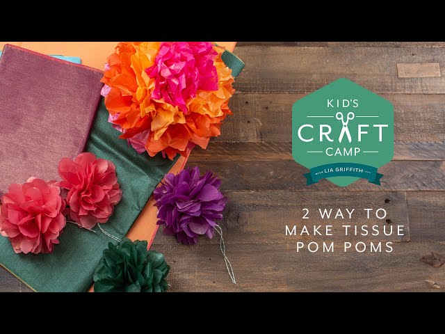 How to Make Tissue Paper Pom Poms - AppleGreen Cottage