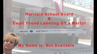 Horrible School Board Gt Labeled A Martyr Atkinson County Georgia