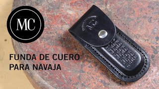 Funda de cuero para navaja Boker.